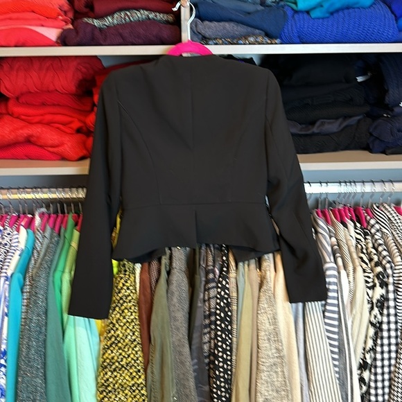 WHBM black open front blazer size 2 - Picture 3 of 5